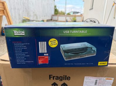 USB Turntable Tevion, as new (sealed box)