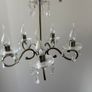5-Light Antique Brass Chandelier with Glass Droplets (2 available) Image 2