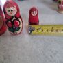 Matryoshka Matryoshka Matryoshka Babushka 3 Piece Russian Doll Old Vintage Wooden Dolls Image 2
