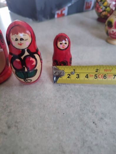 Matryoshka Matryoshka Matryoshka Babushka 3 Piece Russian Doll Old Vintage Wooden Dolls