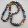 Antique Venetian Style MultiColor Mix Glass Beads Necklace Image 3