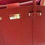 Kate Spade Small Elodie Arbour Hill Leather Satchel Bag in Red (exterior) and pink (interior) Image 4