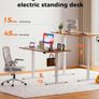 Height-Adjustable Electric Desk, 140x80 cm Sit-Stand Office Desk Image 8