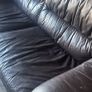 Dark brown leather sofa Image 5