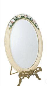 Antique WH Bossons ornate hand painted mirror