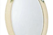 Antique WH Bossons ornate hand painted mirror