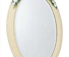 Antique WH Bossons ornate hand painted mirror