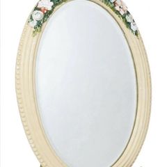 Antique WH Bossons ornate hand painted mirror