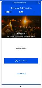 Kodaline Front Standing Tickets