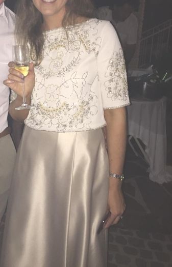 Folkster Lena Skirt & Nella Beaded Top/Jacket -  Champagne - Size 8