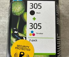 HP printer ink cartridges 305 black and 305 colour