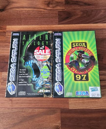 Sega Saturn Alien Trilogy and Sega Worldwide Soccer 97