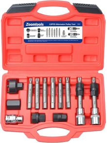 13Pcs Alternator Pulley Removal Tool Kit Alternator Pulley Removal Tool Car Pulley Removal Decoupling Puller tools