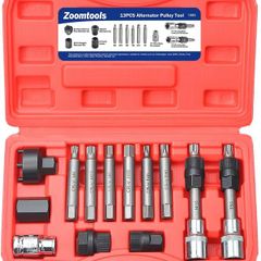 13Pcs Alternator Pulley Removal Tool Kit Alternator Pulley Removal Tool Car Pulley Removal Decoupling Puller tools