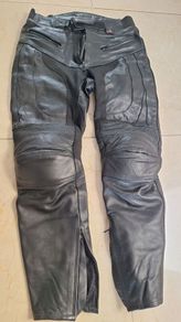 Leather motorcycle trousers