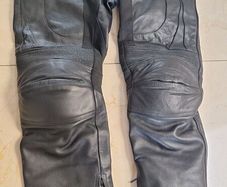 Leather motorcycle trousers