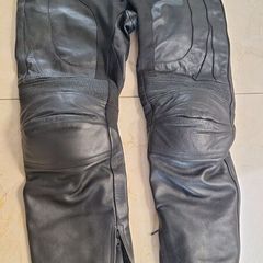 Leather motorcycle trousers