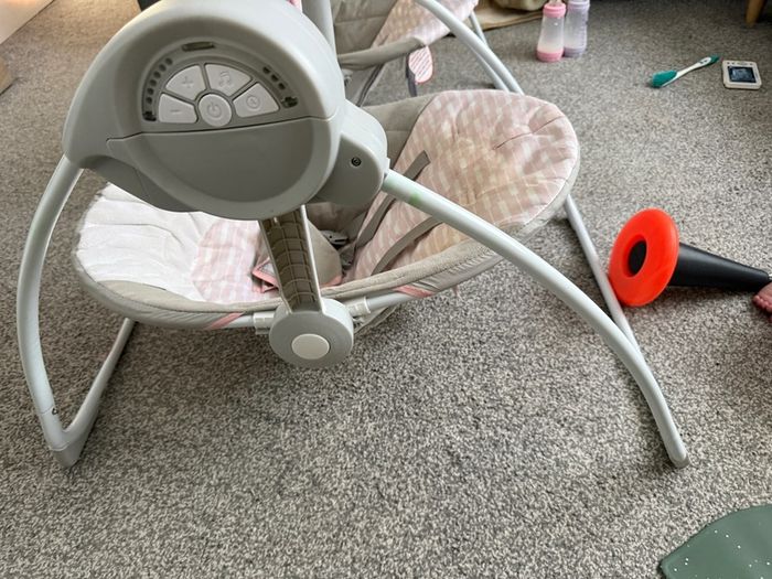 Two pieces of Ingenuity Comfort 2 Go Compact Portable 6 Speed Baby Swing with Music