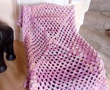 crochet pastel throw