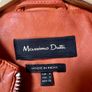 Massimo Dutti orange leather jacket size S Image 4