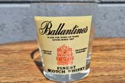 vintage 1960s Ballentine's fine scotch whiskey shot glass Rare red logo