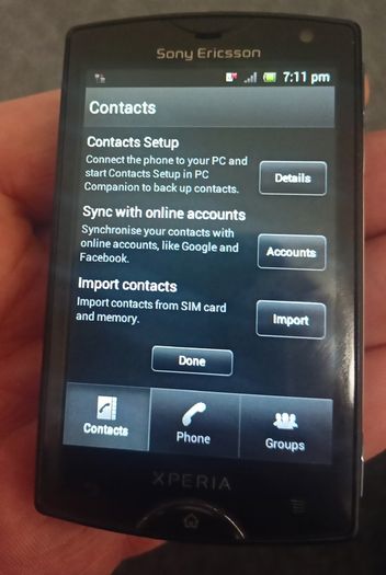 Sony Ericsson xperia mini