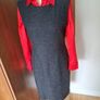 Hobbs Quality Wool Mix Grey Pinafore Dress Size 12 Image 2