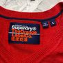 Superdry Mens V-Neck Jumper Size Large Red Image 4