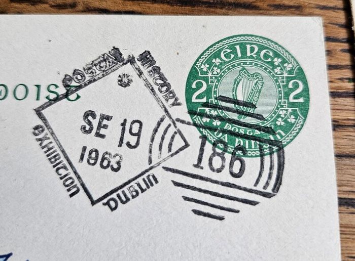 Ireland Westmeath? 1949? 2 1/2 d Unused Envelope and 2d Postcard Used