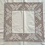 Vintage handmade lace butterfly tablecloth Image 2