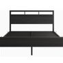 Double Bed Frame with Wooden Storage Headboard Image 5