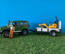 Bruder jeep and mini digger