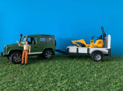 Bruder jeep and mini digger