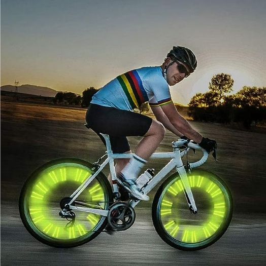 Tube Warning Strip 12Pcs Reflective Mount Clip Bicycle Wheel Spoke Reflector Stripe Steel Wire Lamp MTB Bike Reflector Light