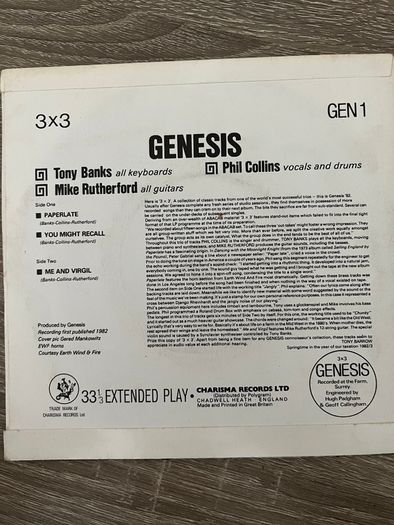 Genesis Paperlate 7" Single