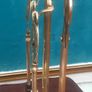 Brass fireside set. Image 2