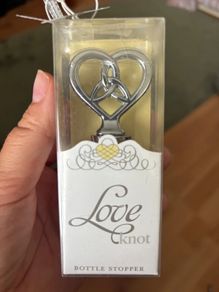 Wedding favours wine toppers
