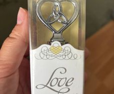 Wedding favours wine toppers