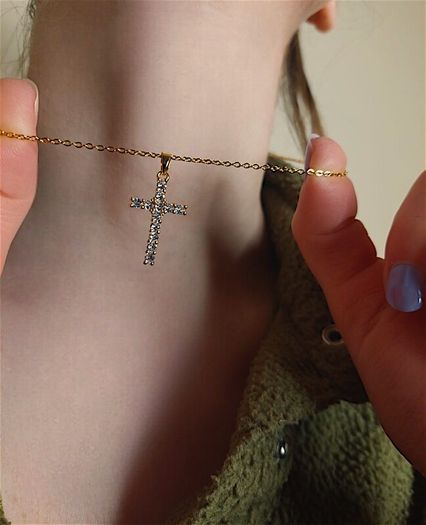 Cross Design Zircon  Necklace