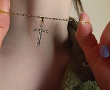 Cross Design Zircon  Necklace