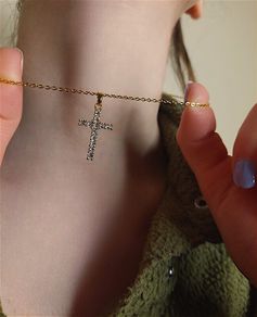 Cross Design Zircon  Necklace