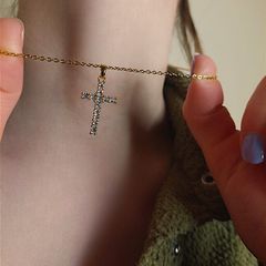 Cross Design Zircon  Necklace