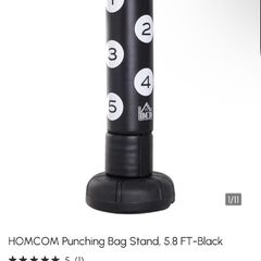 boxing HOMCOM Punching Bag Stand, 5.8 FT-Black