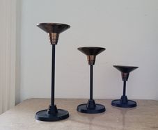 Mid-century set of silvestri graduated candlesticks