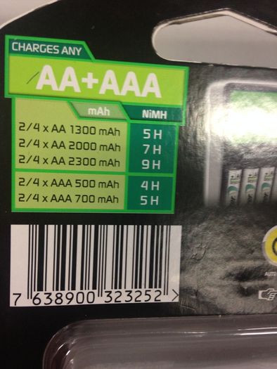 Battery Charger AA AAA