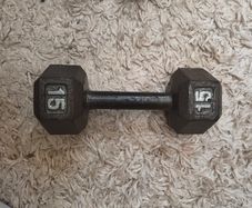 15lb cast iron hex dumbbell