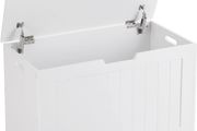 _Toy box chest bench storage space seat chest bench storage chest with large capacity white, wood, 76 x 48 x 40 cm (W x H x D)
