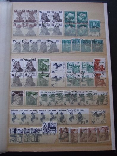 A nice collection of Stamps from India, presented in the album #7