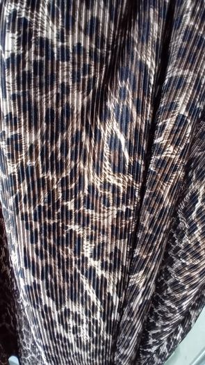 Crimped Fabric Leopard Dress