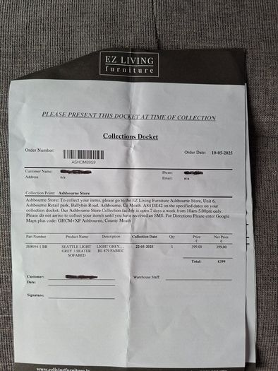 Sofa Bed - Like New with Invoice